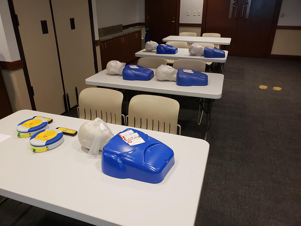 CPR training classroom photo